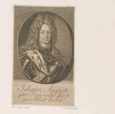 Portret van Johann August von Anhalt-Zerbst