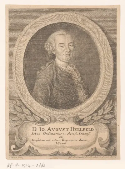 Portret van Johann August von Hellfeld