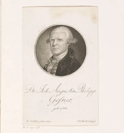 Portret van Johann Augustin Philipp Gesner