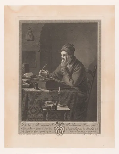 Portret van Johann Balthasar Burckhardt