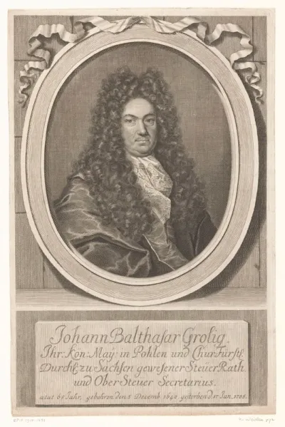 Portret van Johann Balthasar Grolig