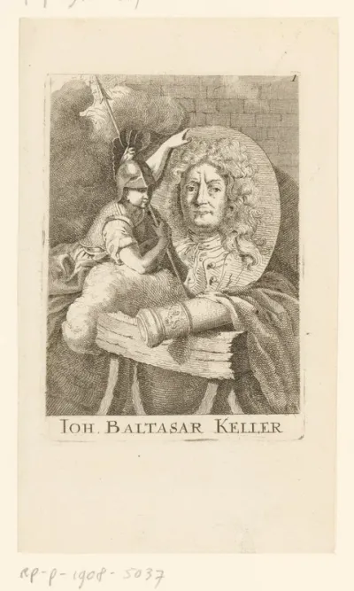 Portret van Johann Balthasar Keller