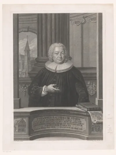 Portret van Johann Balthasar Stark