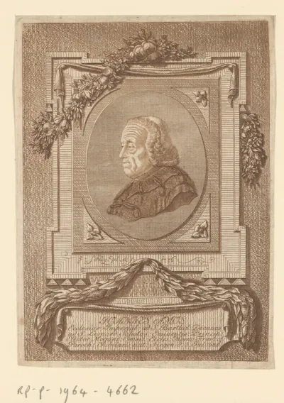 Portret van Johann Baptist Amos