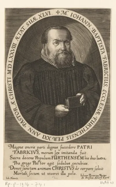 Portret van Johann Baptist Fabricius