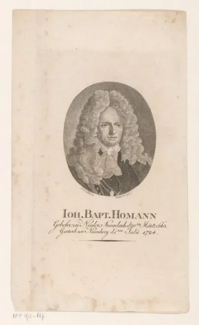 Portret van Johann Baptist Homann
