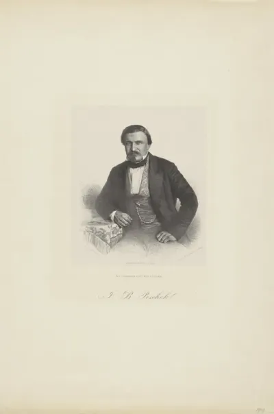 Portret van Johann Baptist Pischek