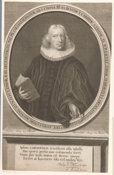 Portret van Johann Benedict Carpzov