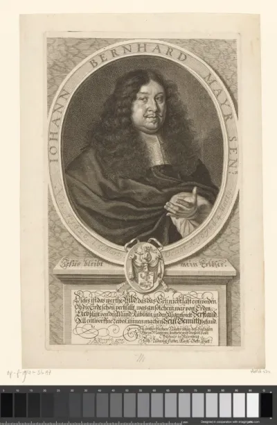 Portret van Johann Bernhard Mayr