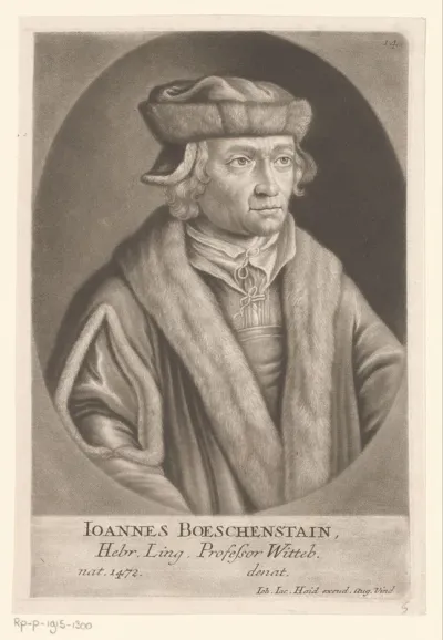 Portret van Johann Böschenstein