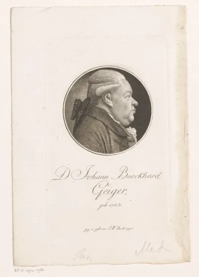 Portret van Johann Burkard Geiger