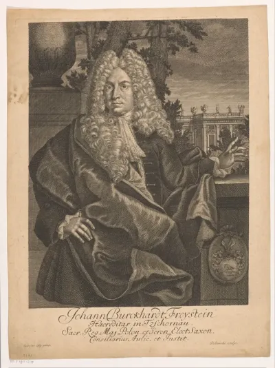 Portret van Johann Burkhard Freystein