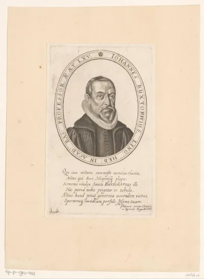 Portret van Johann Buxtorf op 65-jarige leeftijd
