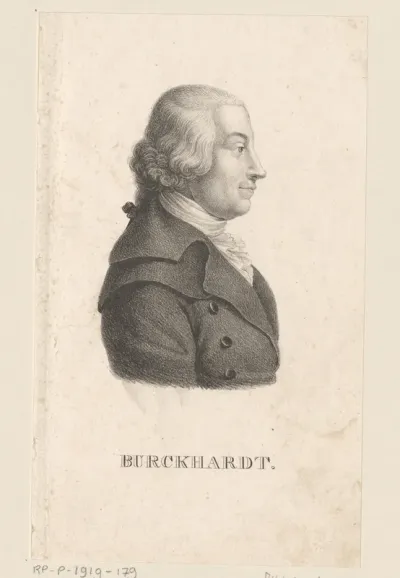 Portret van Johann Carl Burckhardt