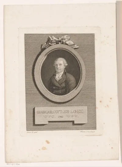Portret van Johann Carl Gottlieb Lohsse