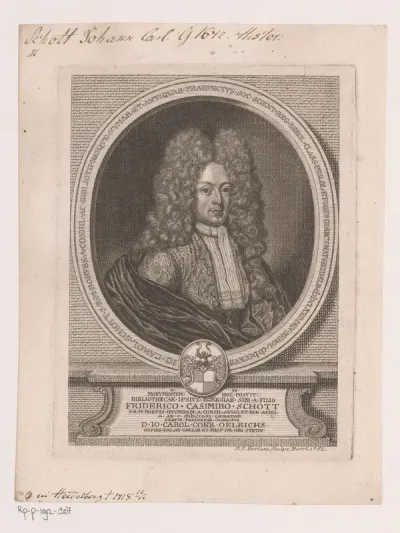 Portret van Johann Carl Schott