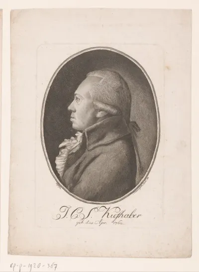 Portret van Johann Carl Sigmund Kiefhaber