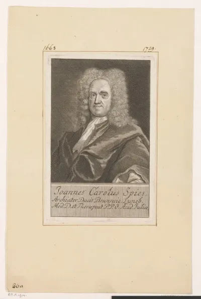 Portret van Johann Carl Spies