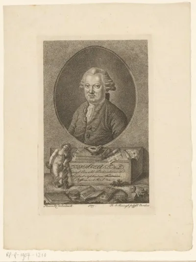 Portret van Johann Carl Wilhelm Moehsen