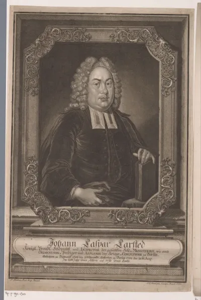 Portret van Johann Caspar Carsted