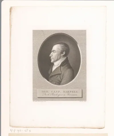 Portret van Johann Caspar Haefeli