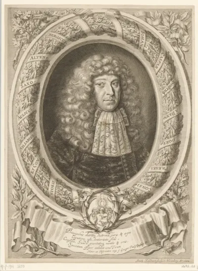 Portret van Johann Caspar Hendrich von Benndorf