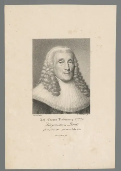 Portret van Johann Caspar Lindenberg