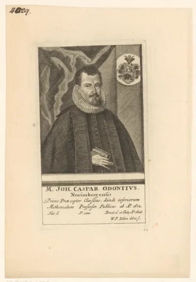 Portret van Johann Caspar Odontius