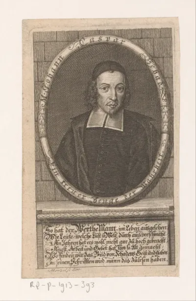 Portret van Johann Caspar Schade