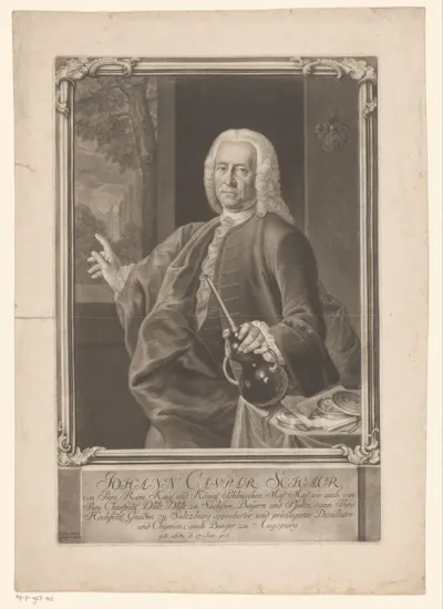 Portret van Johann Caspar Schaur