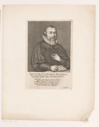 Portret van Johann Caspar Suter