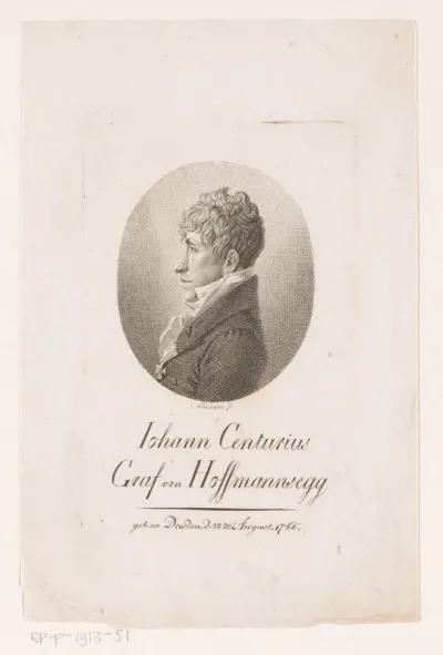 Portret van Johann Centurius von Hoffmannsegg