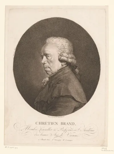 Portret van Johann Christian Brand
