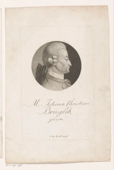 Portret van Johann Christian Briegleb