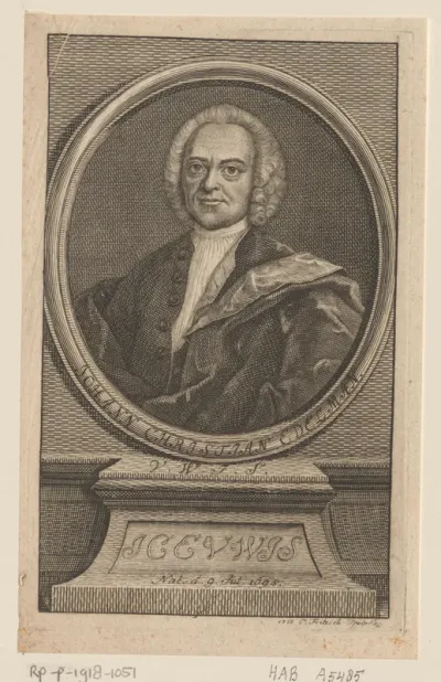 Portret van Johann Christian Edelmann