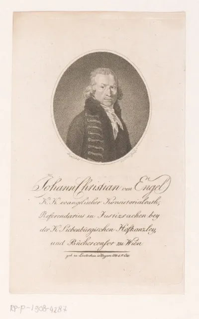 Portret van Johann Christian Engel