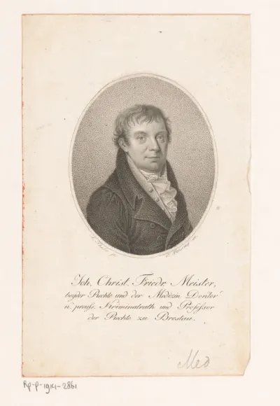Portret van Johann Christian Friedrich Meister