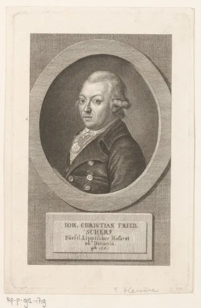 Portret van Johann Christian Friedrich Scherf