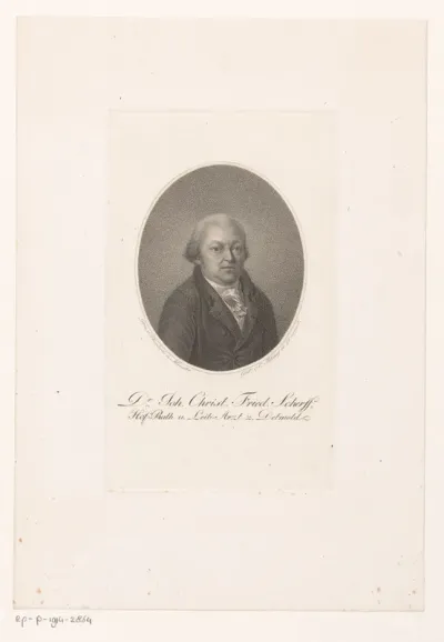 Portret van Johann Christian Friedrich Scherf