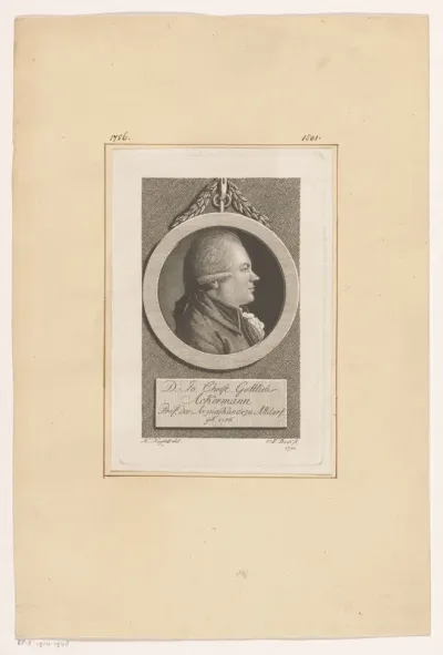 Portret van Johann Christian Gottlieb Ackermann