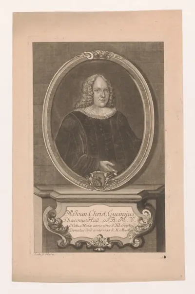 Portret van Johann Christian Gueinz