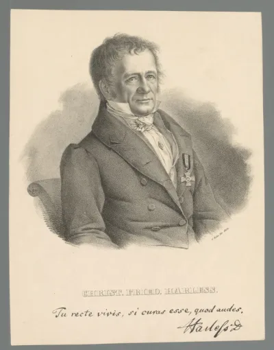 Portret van Johann Christian Harless
