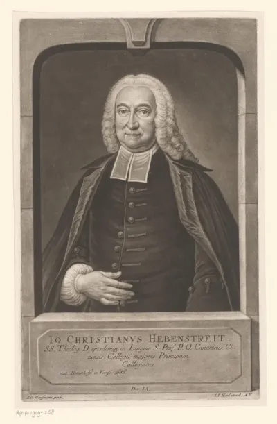 Portret van Johann Christian Hebenstreit