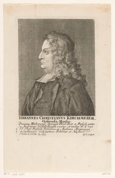 Portret van Johann Christian Kirchmayer