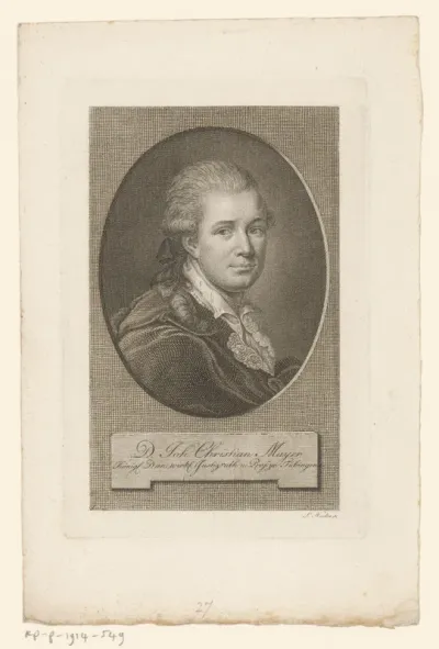 Portret van Johann Christian Mayer