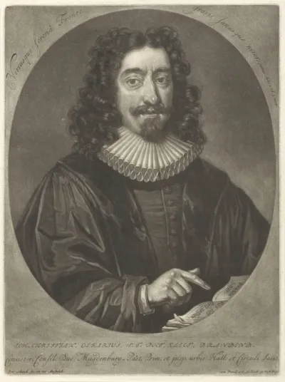 Portret van Johann Christian Olearius