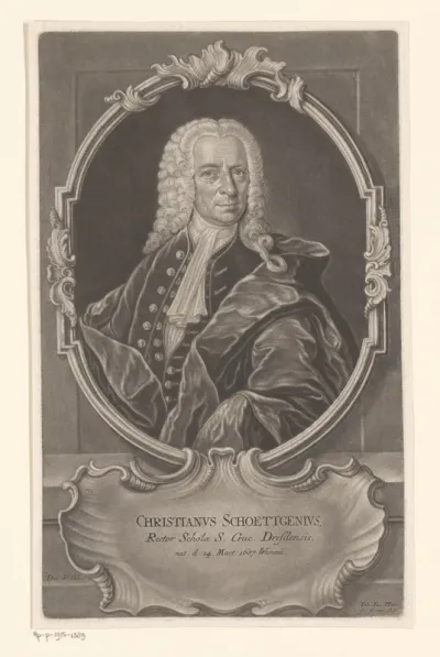 Portret van Johann Christian Schöttgen