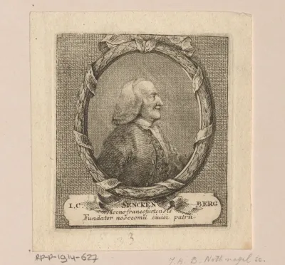 Portret van Johann Christian Senckenberg