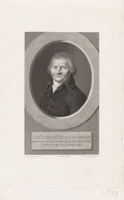 Portret van Johann Christian Stahlschmidt