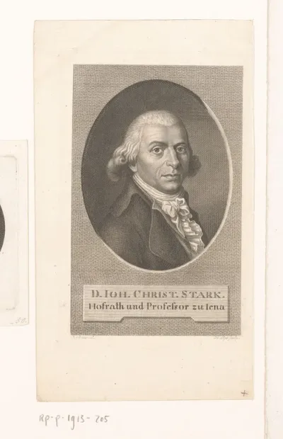 Portret van Johann Christian Stark